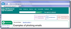 HMRC Security examples link